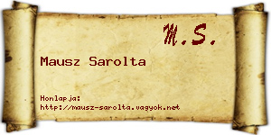 Mausz Sarolta névjegykártya