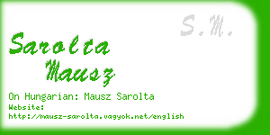 sarolta mausz business card